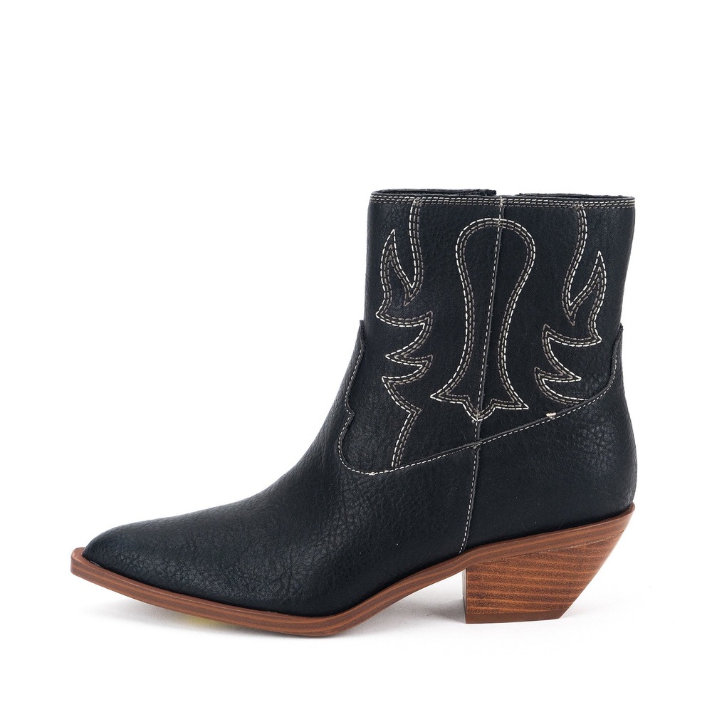 nwt 8 Clifton faux leather black white embroidered western cowgirl boots